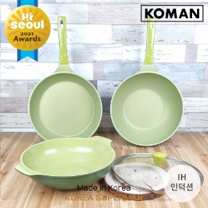Coman Olive Green IH Frying Pan / Royal Pan / Yangsu Wok 28cm