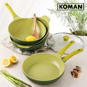 Coman Olive Green IH Frying Pan / Royal Pan / Yangsu Wok 28cm